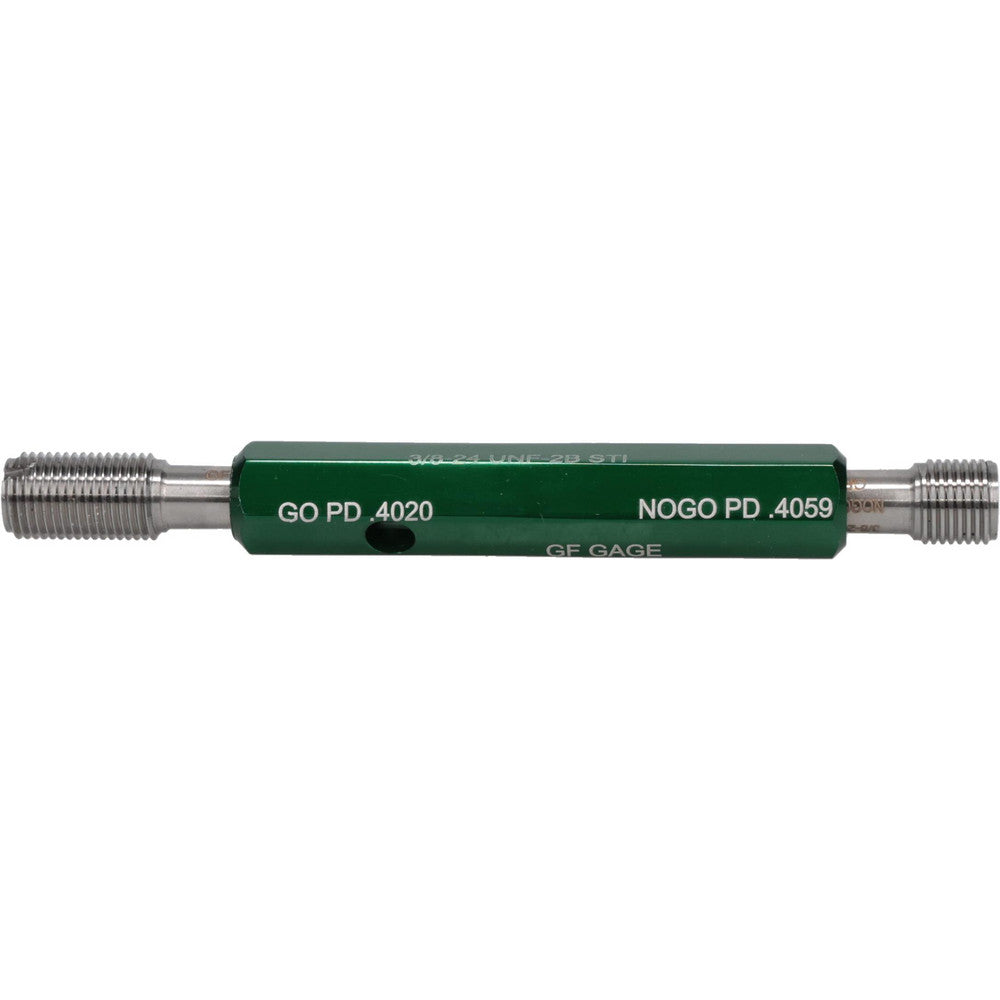 GF Gage H0375242BS 3/8-24 Thread, Steel, Screw Thread Insert (STI) Class 2B, Plug Thread Insert Go/No Go Gage