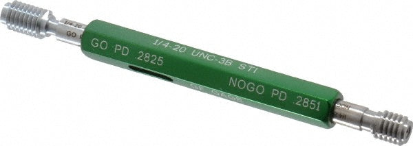 GF Gage H0250203BS 1/4-20 Thread, Steel, Screw Thread Insert (STI) Class 3B, Plug Thread Insert Go/No Go Gage