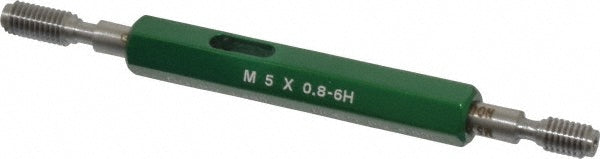 GF Gage W0500806HS Plug Thread Gage M5x0.80 Thread, 6H Class, Double End, Go & No Go
