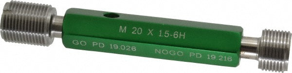 GF Gage W2001506HS Plug Thread Gage M20x1.50 Thread, 6H Class, Double End, Go & No Go