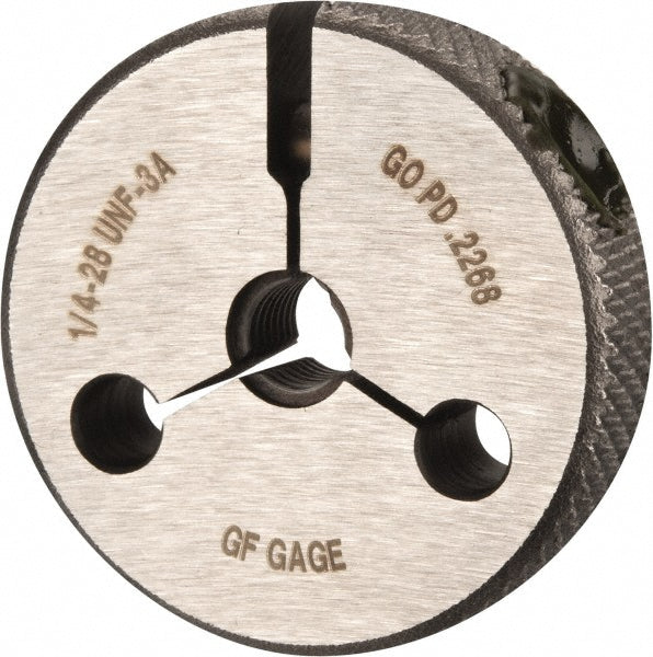 GF Gage R0250283AGK Threaded Ring Gage 1/4-28 Thread, UNF, Class 3A, Go