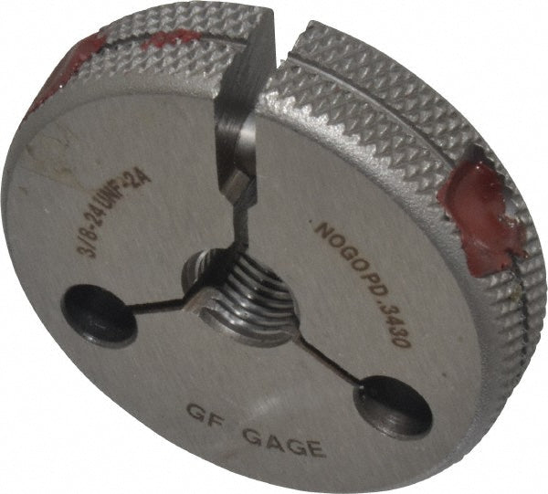 GF Gage R0375242AS Threaded Ring Gage 3/8-24 Thread, UNF, Class 2A, Go & No Go