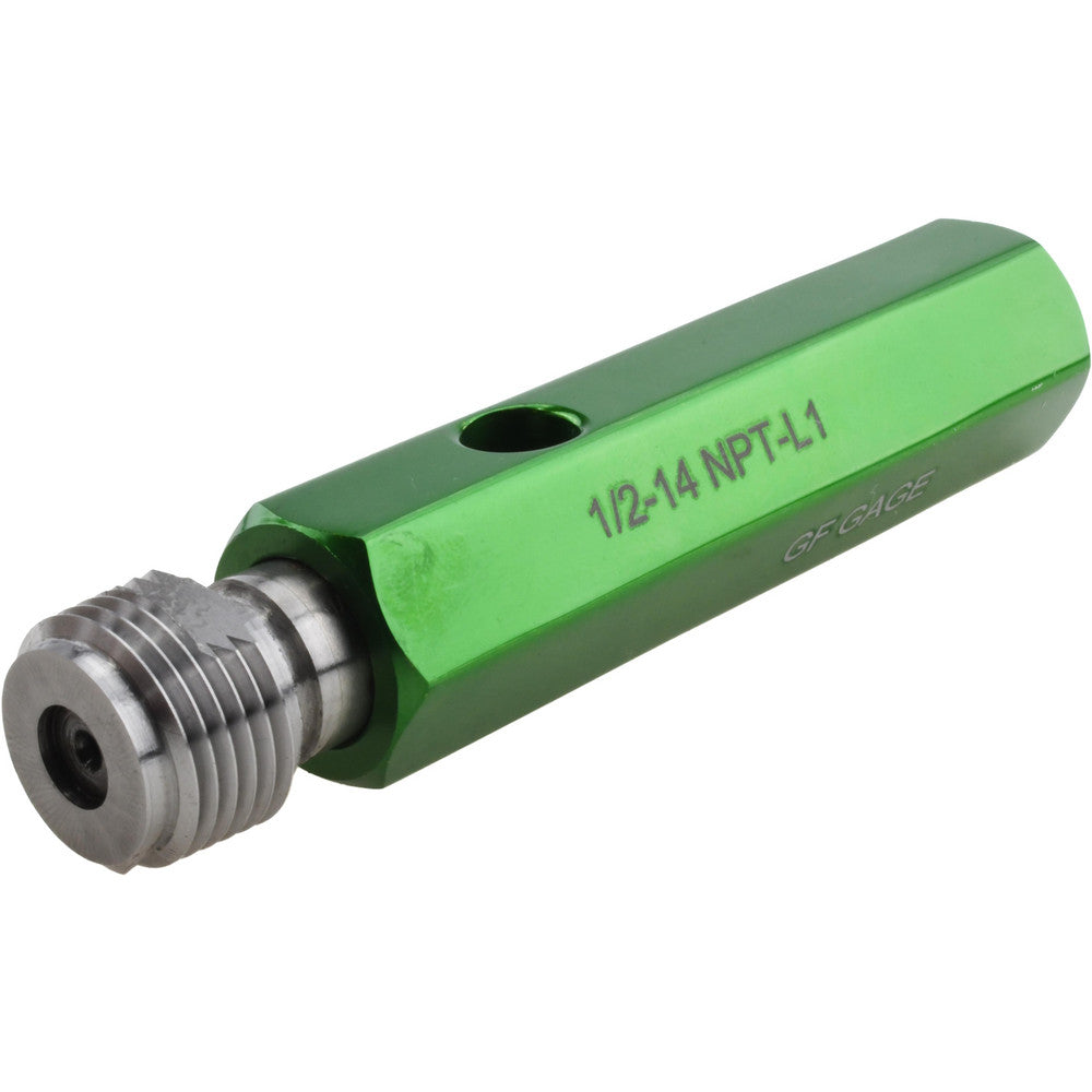 GF Gage P050014NSE Pipe Thread Plug Gage Tapered, 1/2-14, Class L-1, Single End