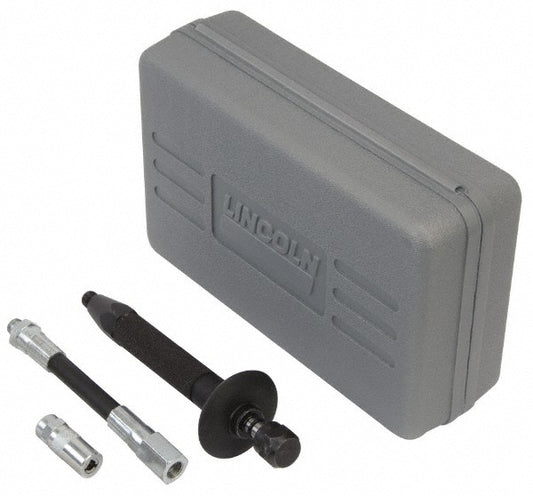 Lincoln 5805 Grease Fitting Extractors, Installers & Cleaners Material Steel  Straight or Angled Head Straight  Straight Or Angled Head Straight  Includes 5852 Coupler High Pressure Hose Piston Safety Shield Steel Drive Cylinder  