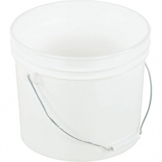 Vestil PAIL-2-PWS Buckets & Pails Capacity 2 gal (US) Body Material High-Density Polyethylene Style Single Pail Shape Round Color White Handle Yes Lid No Lid For Use With Storage Shipping Handle Material Steel Height (mm) 9.25 in Container Size Compat