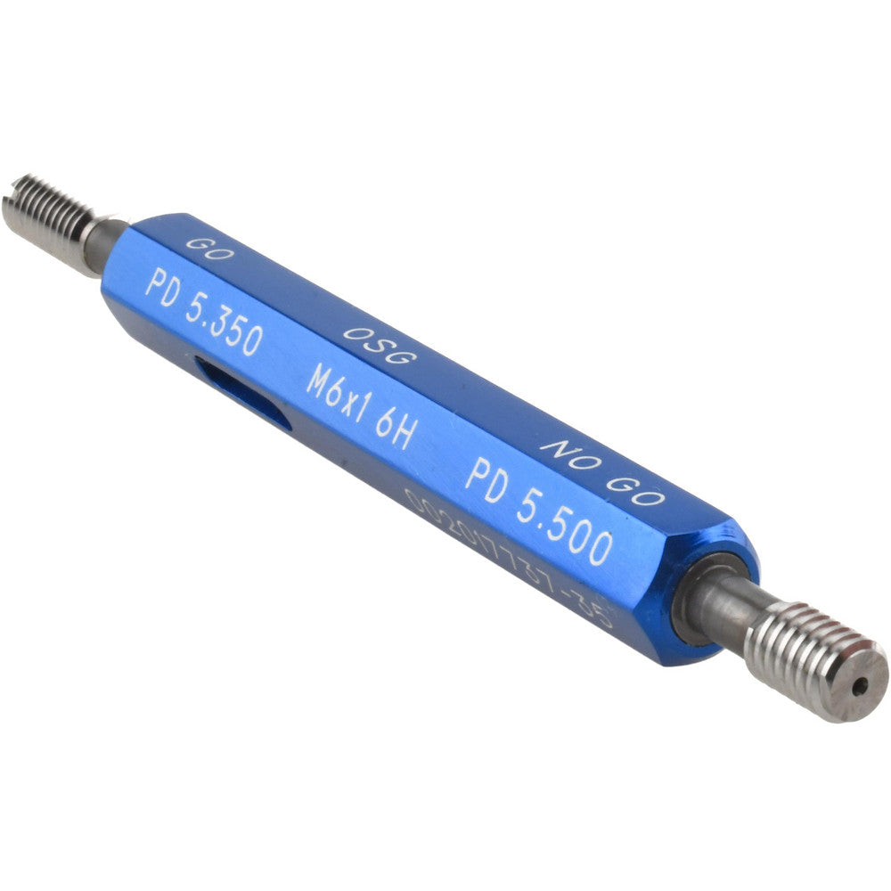 OSG 1500200600 Plug Thread Gage M6x1.0 Thread, 6H Class, Double End, Go & No Go