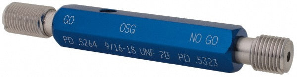 OSG 1500102800 Plug Thread Gage 9/16-18 Thread, 2B Class, Double End, Go & No Go