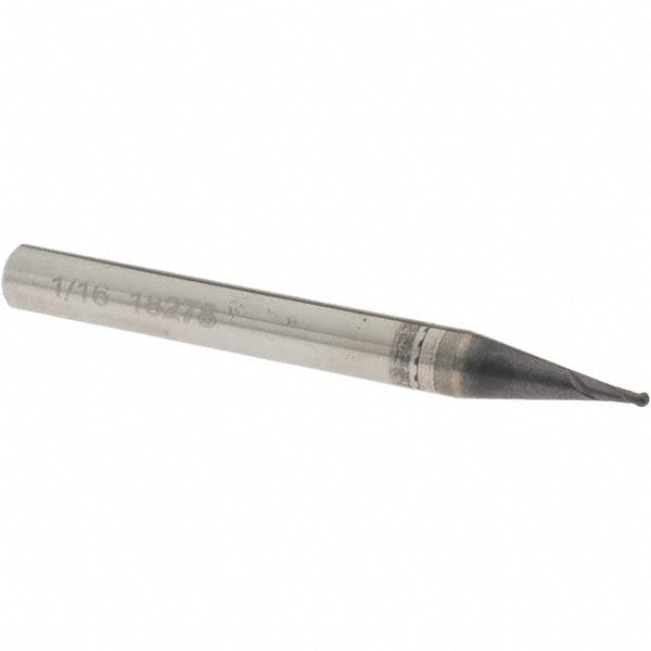 OSG HP416-0625 Ball End Mill 0.0625" Dia, 0.125" LOC, 2 Flute, Solid Carbide