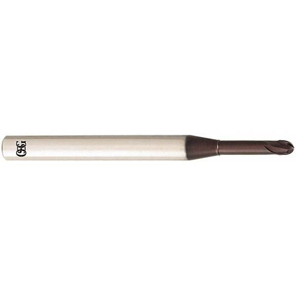 OSG HP419-1250 Ball End Mill 0.125" Dia, 0.125" LOC, 2 Flute, Solid Carbide