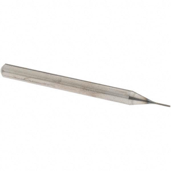 OSG 3100602 Corner Radius End Mill 0.60 mm Dia, 0.48 mm LOC, 0.10 mm Radius, 2 Flute, Solid Carbide