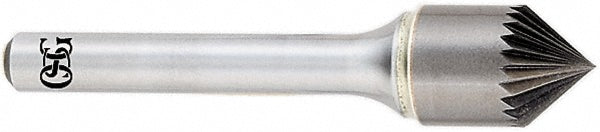 OSG 701-2502 Countersink 1/4" Head Dia, 90.00 deg Included Angle, 18 Flute, Solid Carbide, Right Hand Cut