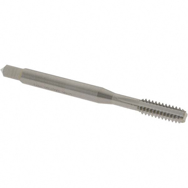 OSG 1005910100 Straight Flute Tap #10-24 UNC, 4 Flutes, Bottoming, 2B Class of Fit, Solid Carbide, Bright/Uncoated