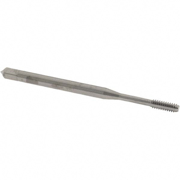 OSG 3190000 Straight Flute Tap #4-40 UNC, 3 Flutes, Bottoming, 2B Class of Fit, Solid Carbide, Bright/Uncoated