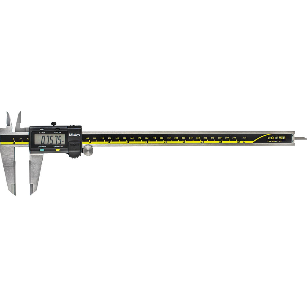 Mitutoyo 500-168-30 Electronic Caliper 300.00 mm, 12", 0.01 mm, 0.0005" Resolution, +/-0.03 mm, +/-0.0015" Accuracy, Data Output, Carbide-Tipped