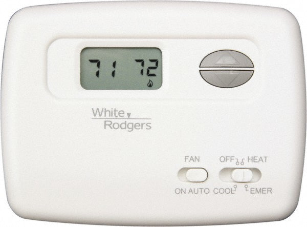White-Rodgers 1F79-111 45 to 90&degF, 2 Heat, 1 Cool, Digital Nonprogrammable Heat Pump Thermostat