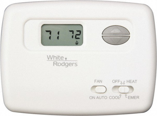 White-Rodgers 1F79-111 45 to 90&degF, 2 Heat, 1 Cool, Digital Nonprogrammable Heat Pump Thermostat