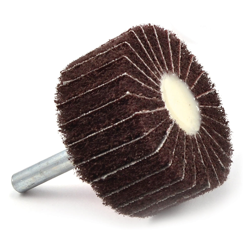 Superior Abrasives A008537 Mounted Flap Wheel 3/4" Dia, 3/4" Face Width, 120 Grit, Aluminum Oxide