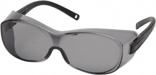 PYRAMEX S3520SJ Safety Glasses Scratch-Resistant, Polycarbonate, Gray Lenses, Frameless