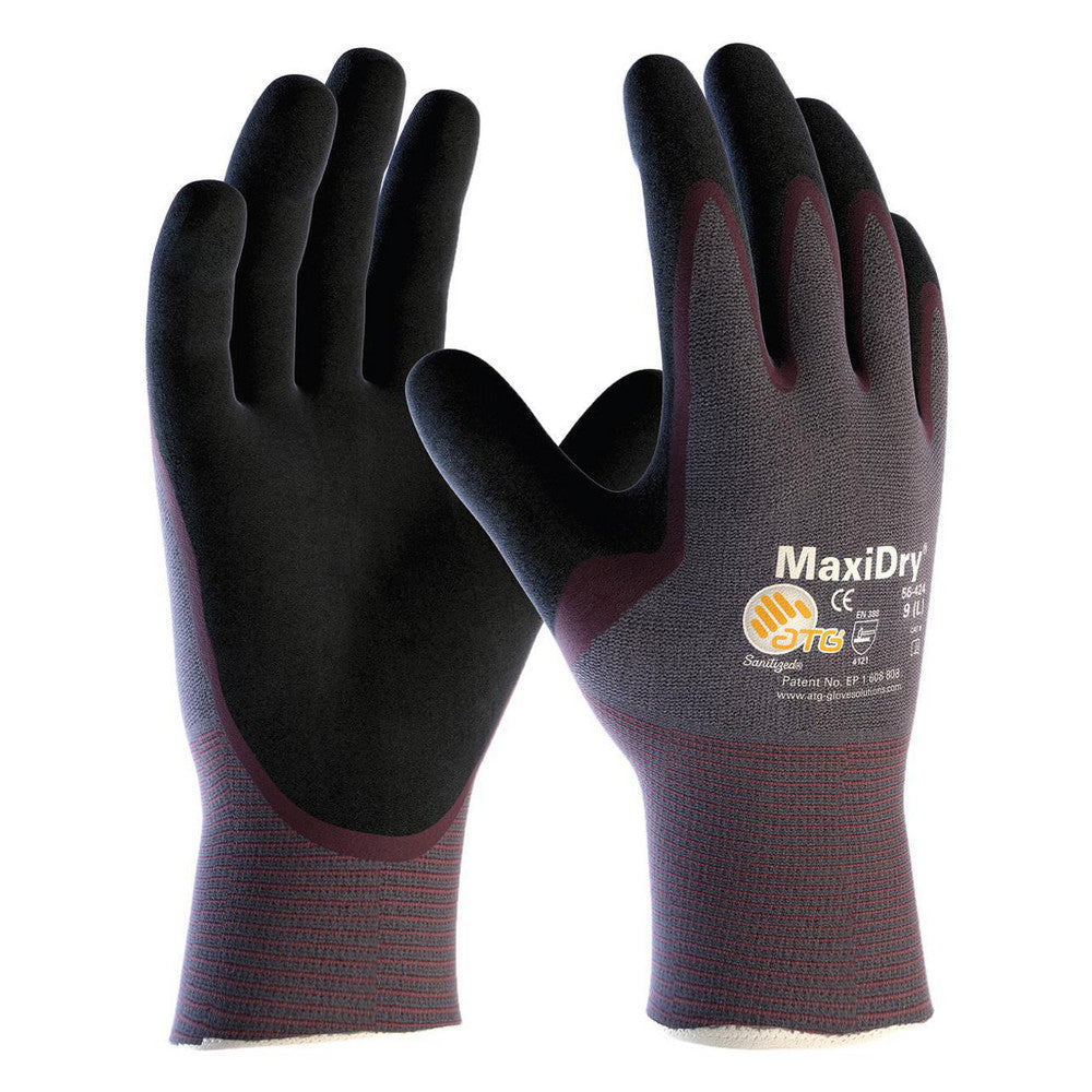 ATG 56-424/XS Work Gloves ATG 56-424, Size X-Small, Micro-Foam Nitrile-Coated Nylon, General Purpose