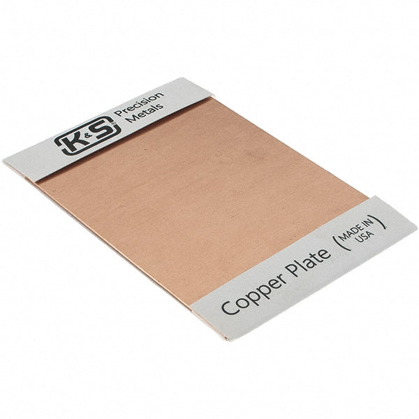K&S ENGINEERING 6610 Copper Plates & Sheets Alloy Grade 110  Overall Length 6in  Overall Thickness 0.064in  Overall Width 4.0in  