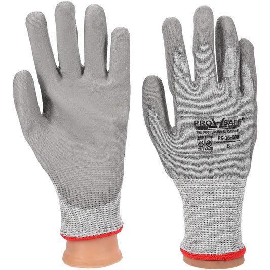 PRO-SAFE PS-16-560/S Cut-Resistant Gloves PRO-SAFE G-Tek PolyKor, Size Small, ANSI Cut A4, Polyurethane, Dyneema