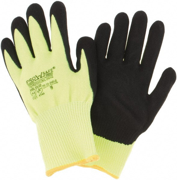 PRO-SAFE PS-16-340LG/M Cut-Resistant Gloves PRO-SAFE G-Tek PolyKor, Size Medium, ANSI Cut A3, Nitrile, Dyneema
