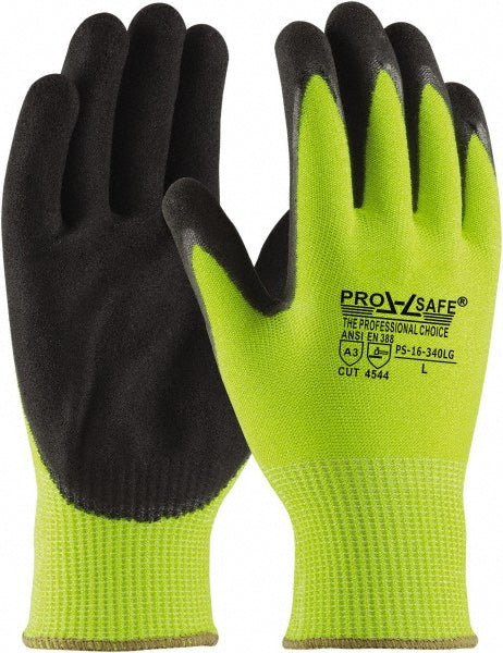PRO-SAFE PS-16-340LG/S Cut-Resistant Gloves PRO-SAFE G-Tek PolyKor, Size Small, ANSI Cut A3, Nitrile, Dyneema