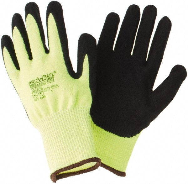 PRO-SAFE PS-16-340LG/L Cut-Resistant Gloves PRO-SAFE G-Tek PolyKor, Size Large, ANSI Cut A3, Nitrile, Dyneema