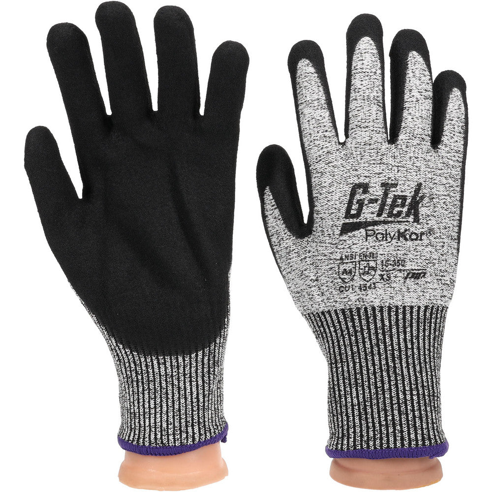 PRO-SAFE PS-16-350/XS Cut-Resistant Gloves PRO-SAFE G-Tek PolyKor, Size X-Small, ANSI Cut A4, Nitrile, Dyneema