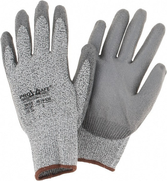 PRO-SAFE PS-16-530/L Cut-Resistant Gloves PRO-SAFE G-Tek PolyKor, Size Large, ANSI Cut A2, Polyurethane, Dyneema