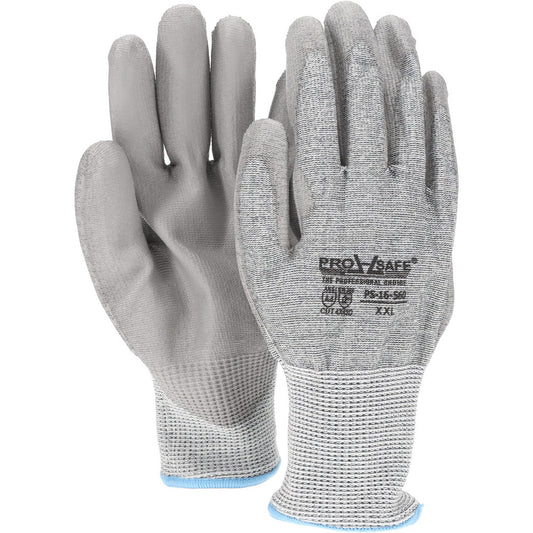 PRO-SAFE PS-16-560/XXL Cut-Resistant Gloves PRO-SAFE Size 2X-Large, ANSI Cut A4, Polyurethane, Dyneema