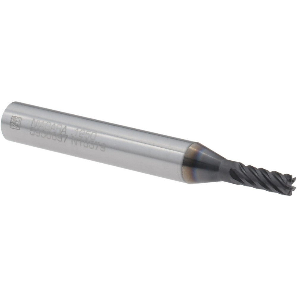 Seco 03115931 Corner Radius End Mill 1/8" Dia, 5/16" LOC, 0.0100" Radius, 6 Flute, Solid Carbide