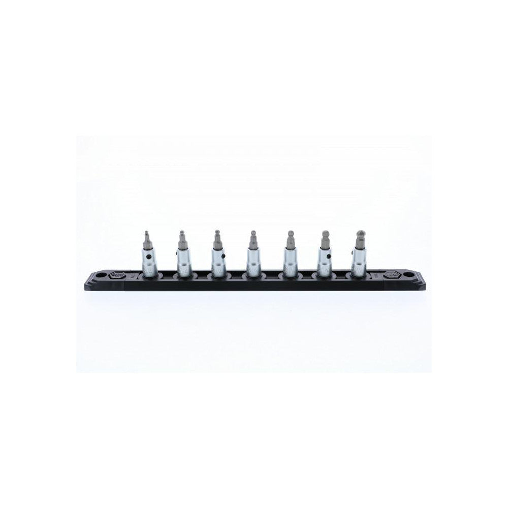 Wiha 71398 7 Pc 1/4" Drive Inch Ball Hex Bit Socket Set