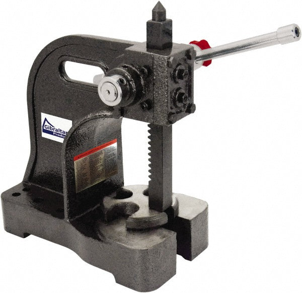 Gibraltar 805-10202 Pneumatic Arbor Press 1-1/4" Ram, 4-3/4" Throat Depth, 2 Ton Pressure, 11" Stroke, 8" Max Work Height