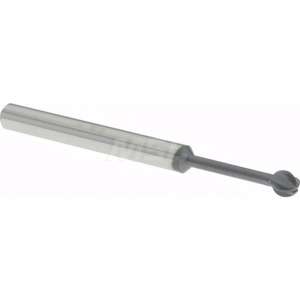 Harvey Tool 940108-C3 Undercutting End Mill 1/8" Dia, 4 Flute, 0.0625" Radius, Solid Carbide