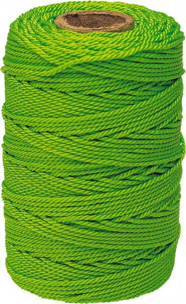 Irwin 2034408 Braided Twine #18 Twine Dia, Nylon, Fluorescent Green