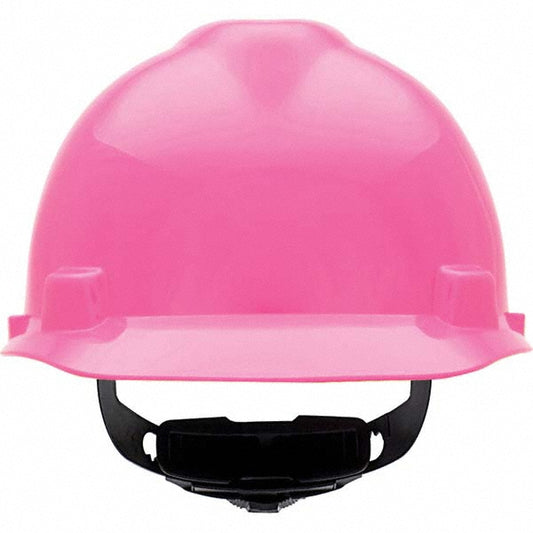 MSA 10155230 Hard Hat Impact Resistant, V-Gard Slotted Cap, Type 1, Class E, 4-Point Suspension