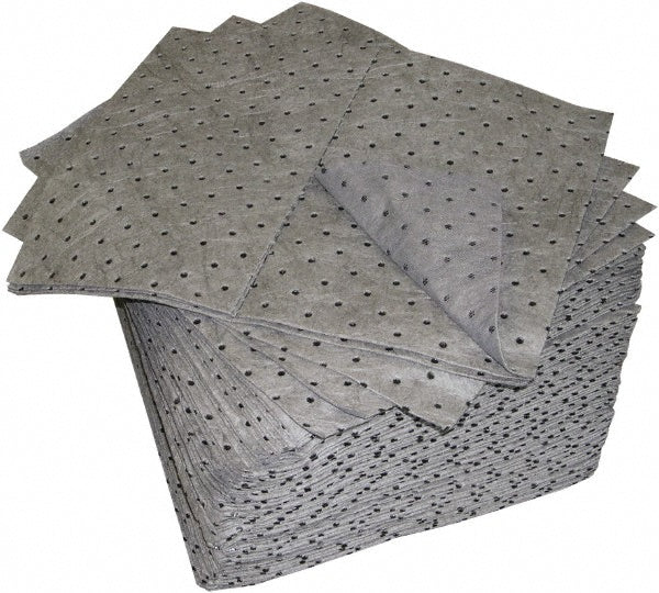 Oil-Dri L91001 Sorbent Pad Universal Use, 15" Wide, 19" Long, 20 gal, Gray