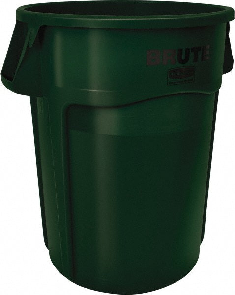 Rubbermaid FG263200DGRN BRUTE 32 Gal Vented Trash Container, Dark Green
