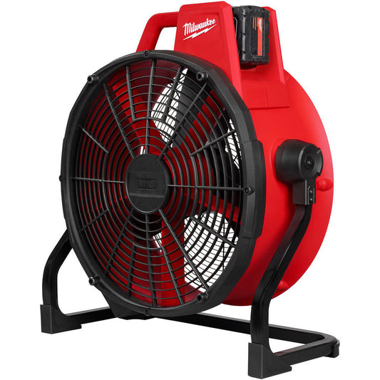 Milwaukee Tool 0821-20 Cordless Jobsite Fans Fan Diameter 18  Air Flow 3400  Number Of Blades 3  Oscillation No  Number Of Speeds 3  Battery Included No