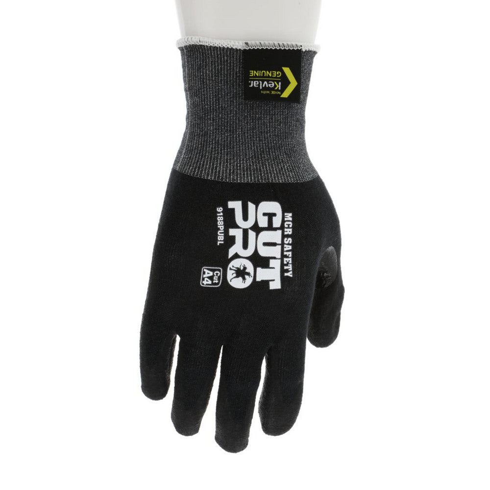 MCR Safety 9188PUBL Cut, Puncture & Abrasion-Resistant Gloves Cut Pro 9188PUB, Size Large, ANSI Cut A4, ANSI Puncture 2, Polyurethane, Kevlar