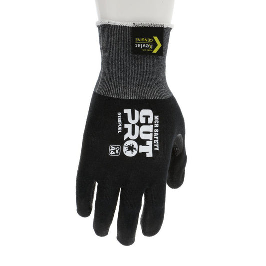 MCR Safety 9188PUBL Cut, Puncture & Abrasion-Resistant Gloves Cut Pro 9188PUB, Size Large, ANSI Cut A4, ANSI Puncture 2, Polyurethane, Kevlar