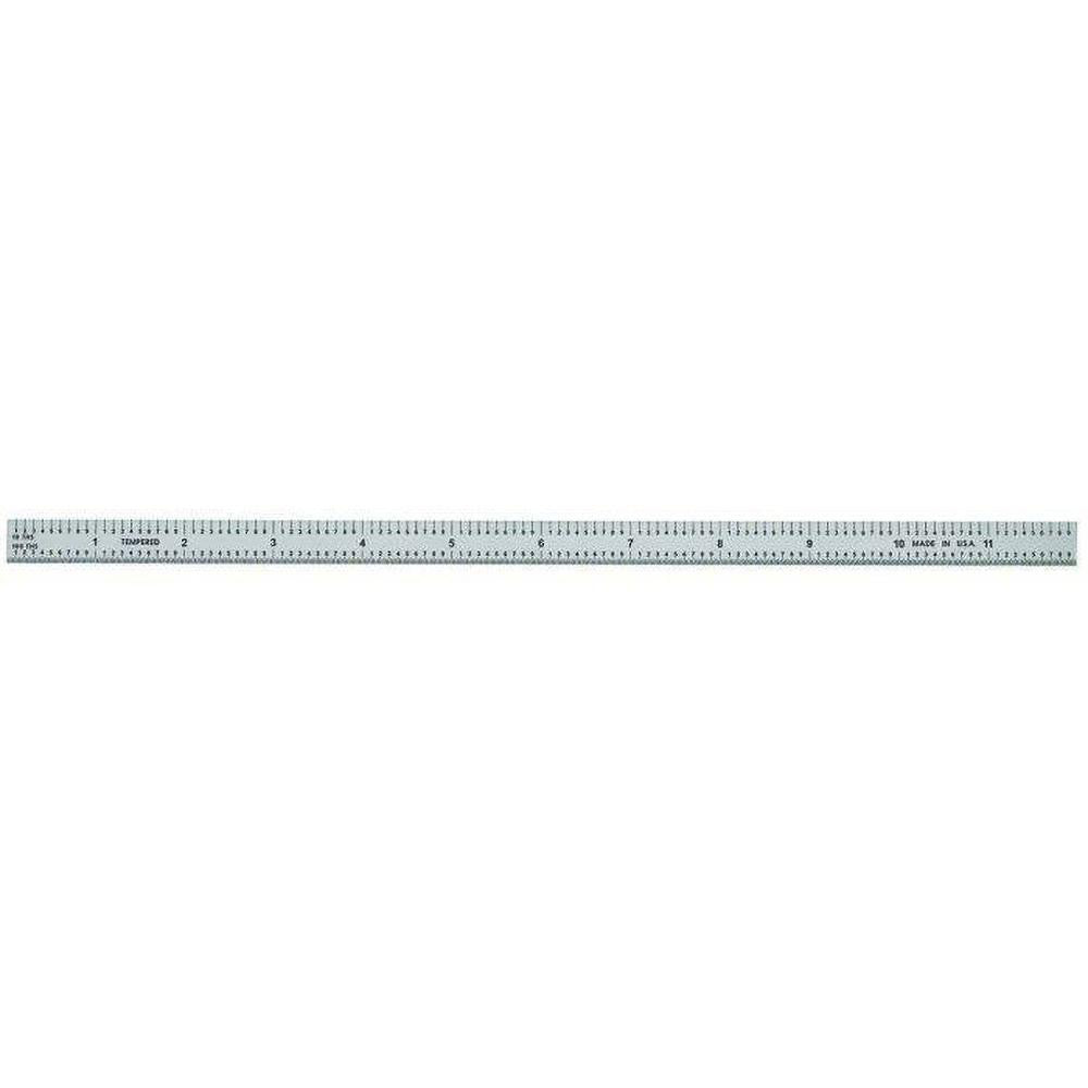 General CF1216 Steel Rule 12" OAL, 5R Graduation, Flexible, 15/32" OAW