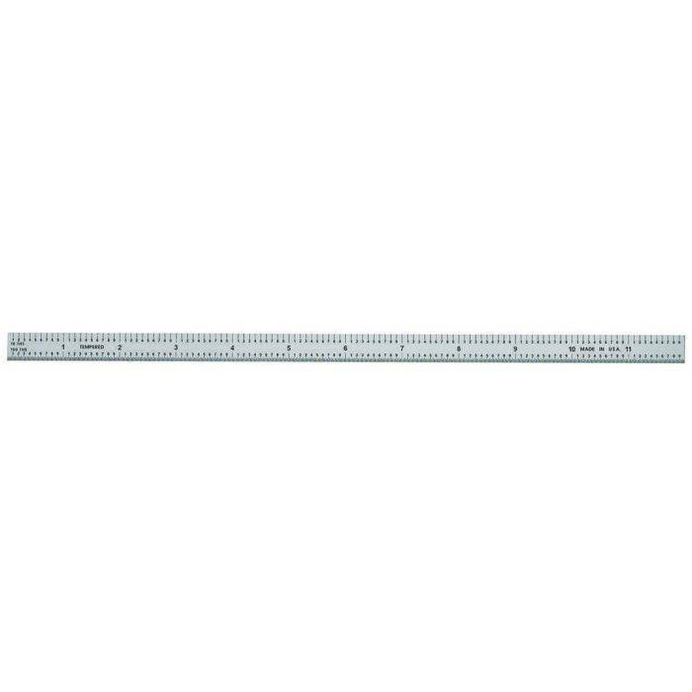 General CF1249MD Steel Rule 12" OAL, Decimal & Metric Graduation, Flexible, 1/2" OAW