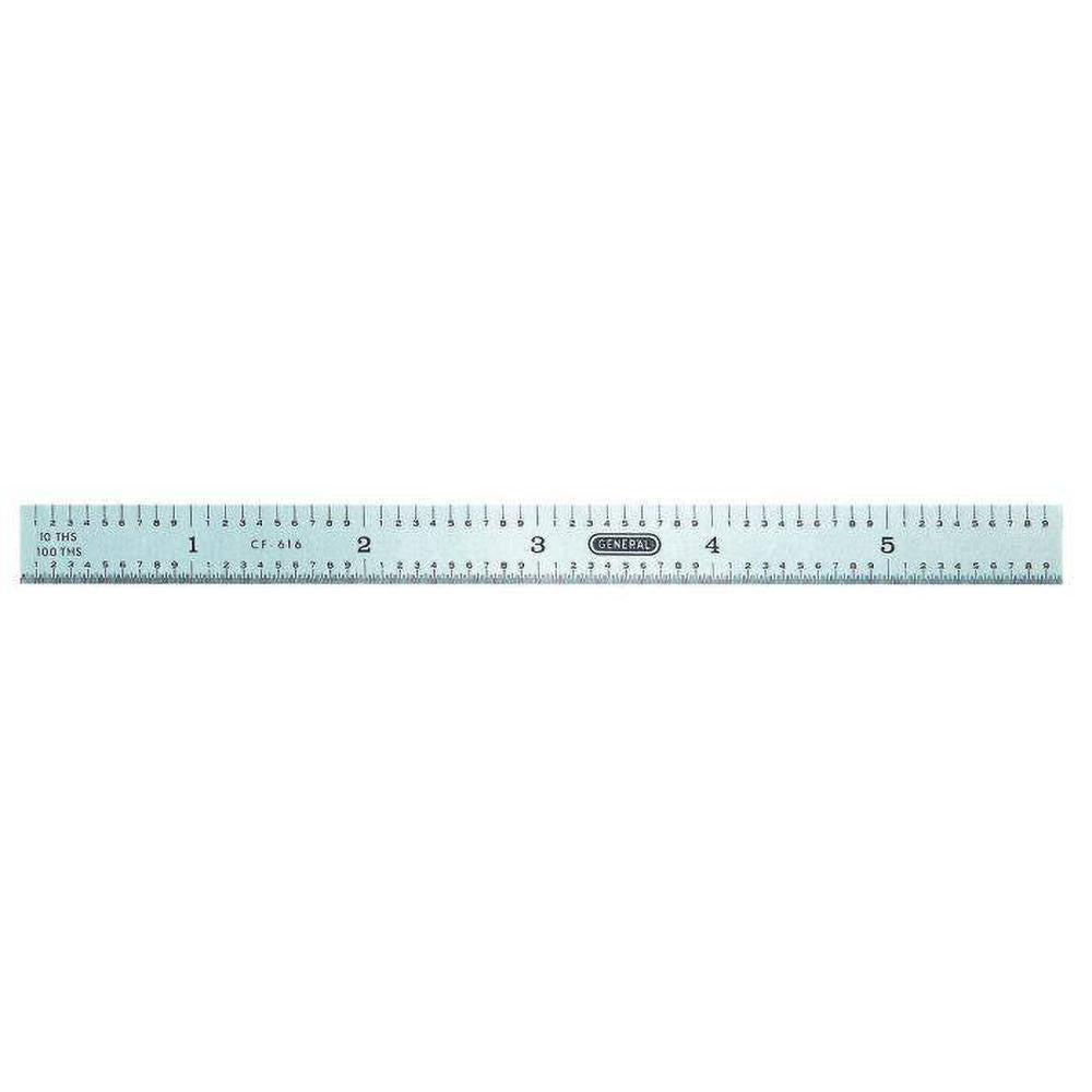 General CF616-I Steel Rule 6" OAL, 5R Graduation, Flexible, 15/32" OAW