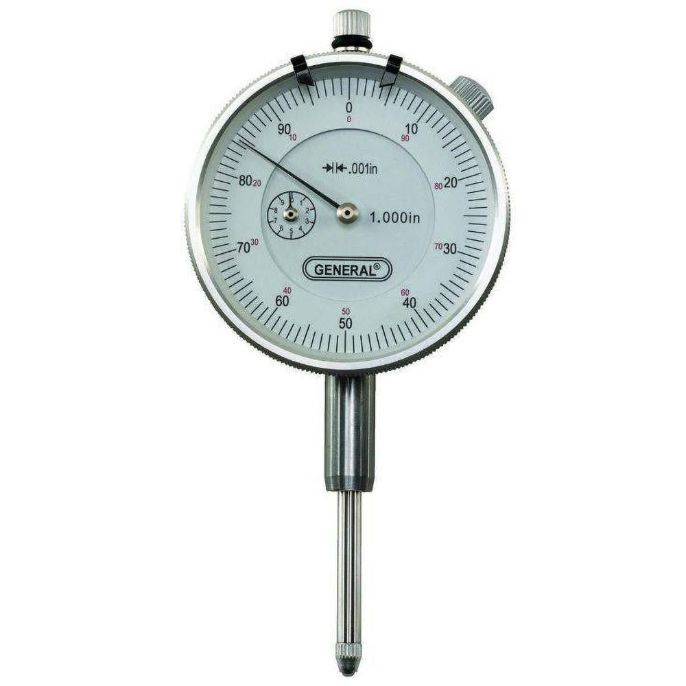 General G605-4070 Dial Drop Indicator 0 to 1" Range, 0-100 Dial Reading, 0.001" Graduation, 2-1/4" Dial Dia