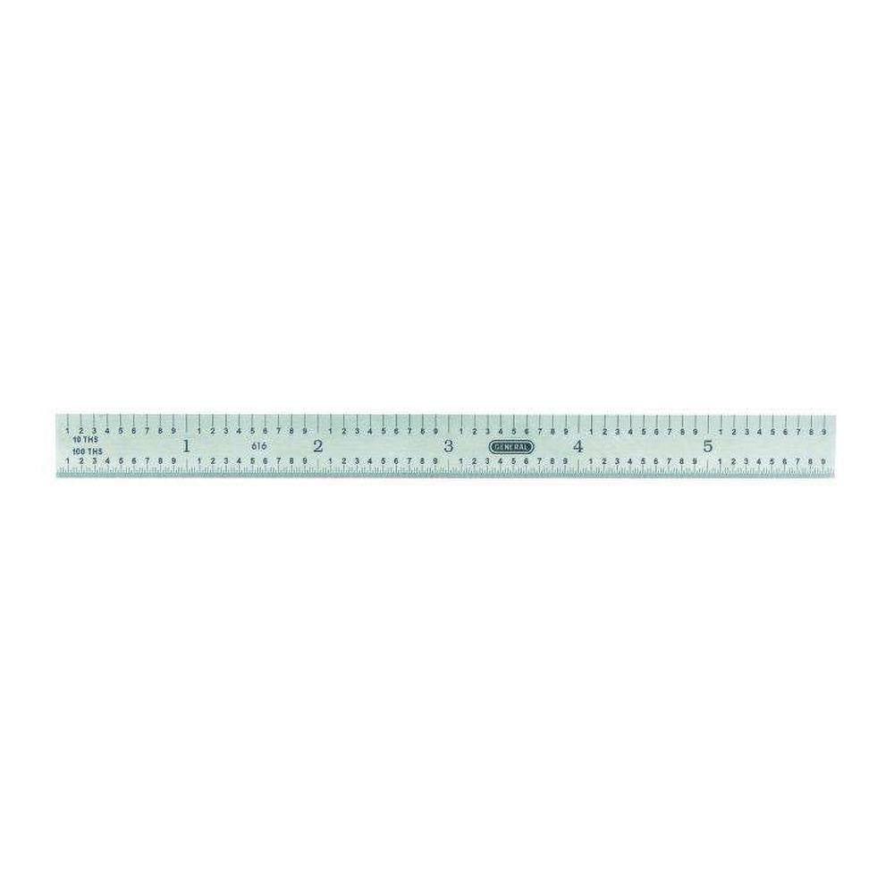 General 616-I Steel Rule 6" OAL, 5R Graduation, Flexible, 15/32" OAW