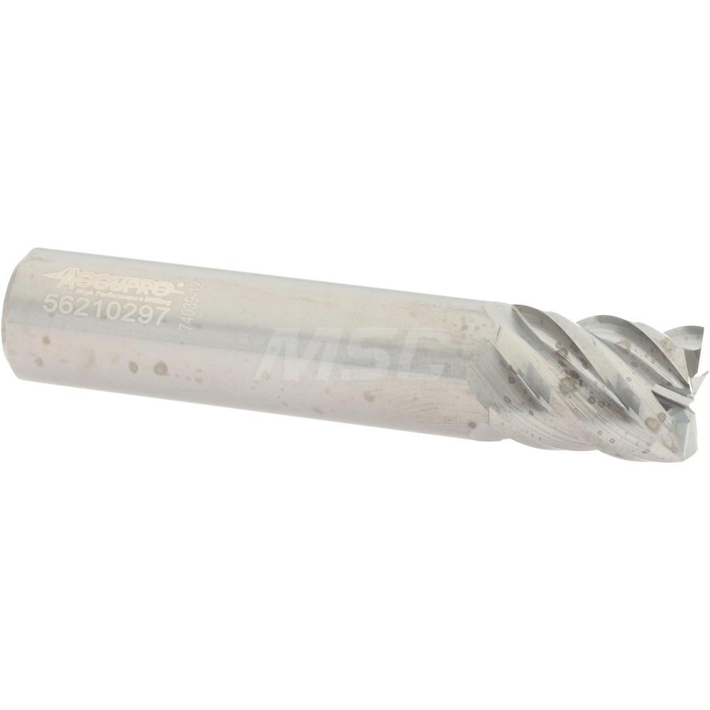 Accupro 2500144 Square End Mill 1/2" Dia, 5/8" LOC, 5 Flute, Solid Carbide