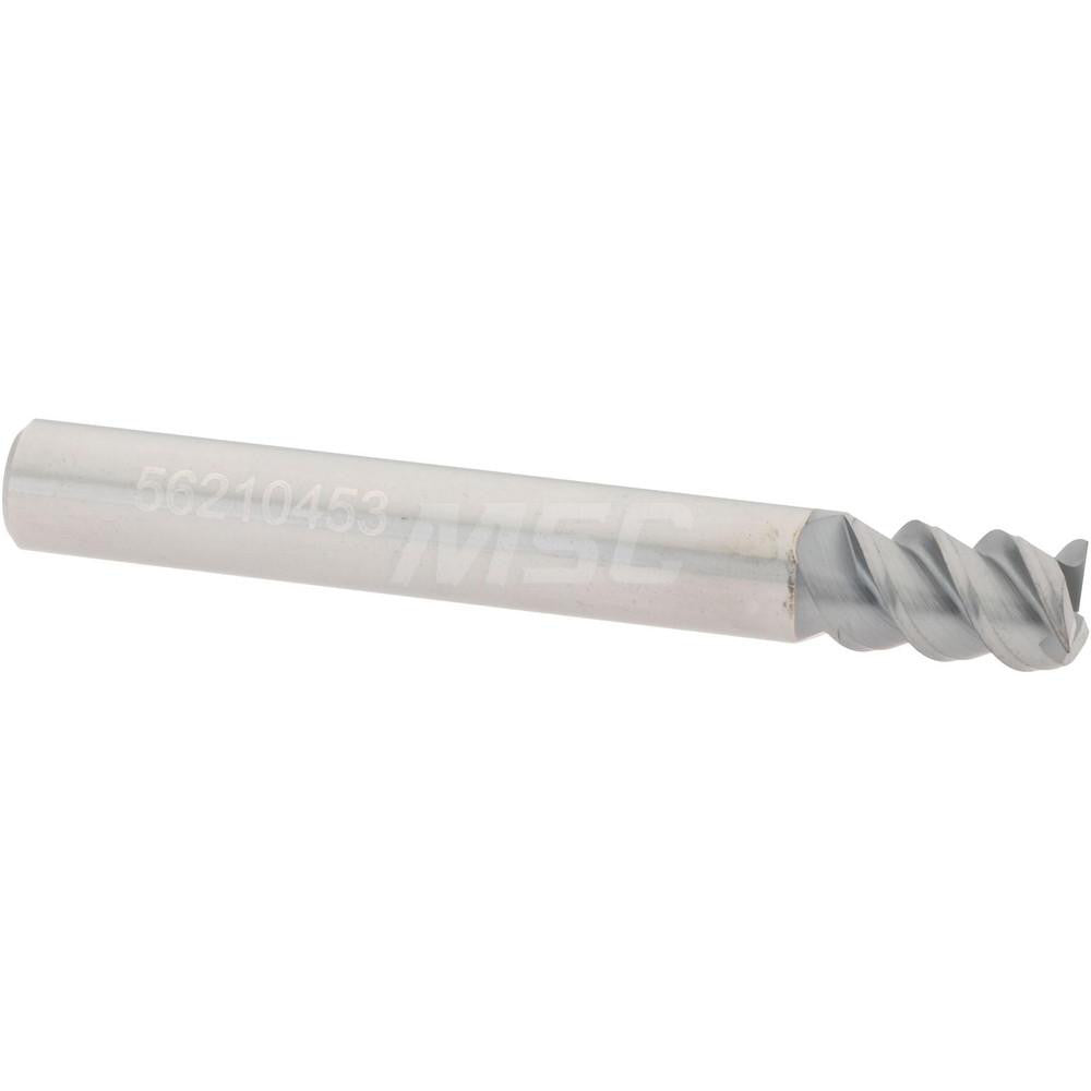 Accupro 2500397 Square End Mill 1/4" Dia, 3/8" LOC, 3 Flute, Solid Carbide