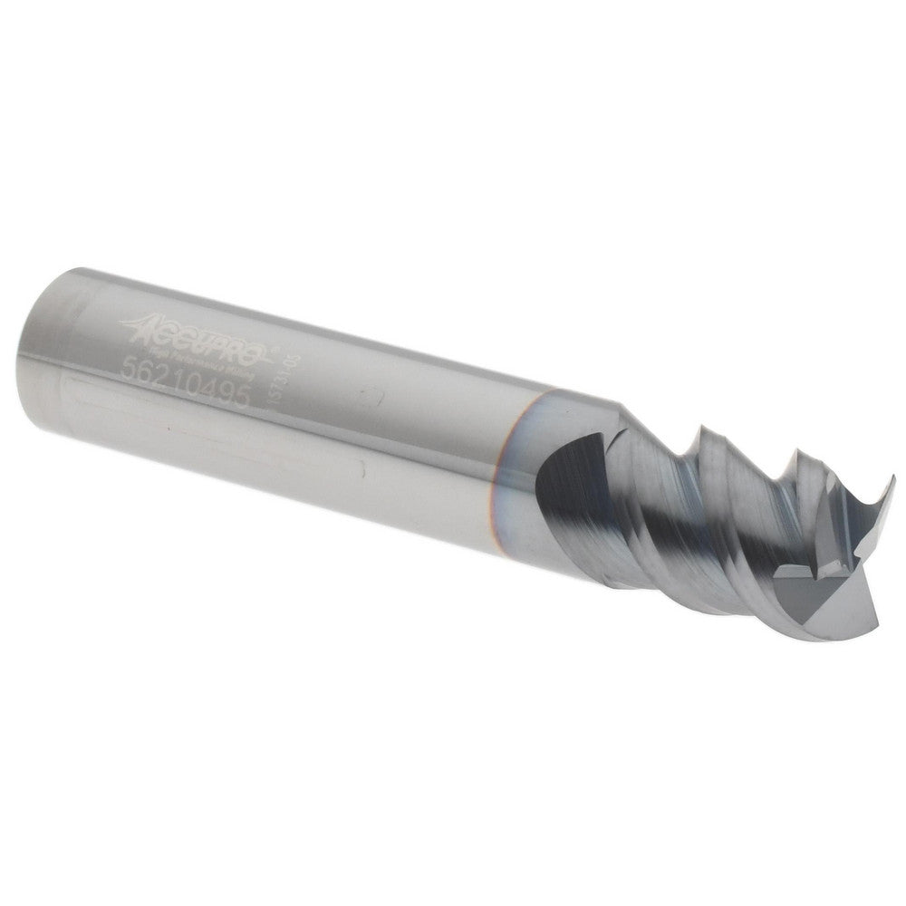 Accupro 2500275 Square End Mill 3/8" Dia, 1/2" LOC, 3 Flute, Solid Carbide